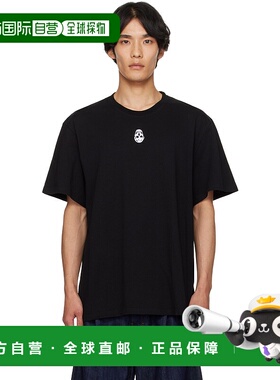 1h可退 香港直邮MCQUEEN 亚历山大 麦昆 男士 黑色 Flocked Skull