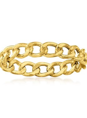 【美国奥莱】直发 Ross-Simons 意大利 14kt 黄金路缘链环 - 黄色