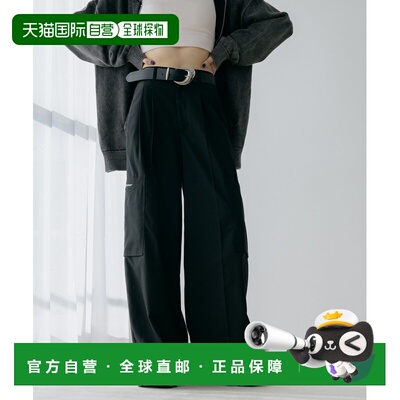 1h可退 日本直邮PAGEBOY 女装 宽松版型斜纹西裤 双口袋设计 6412