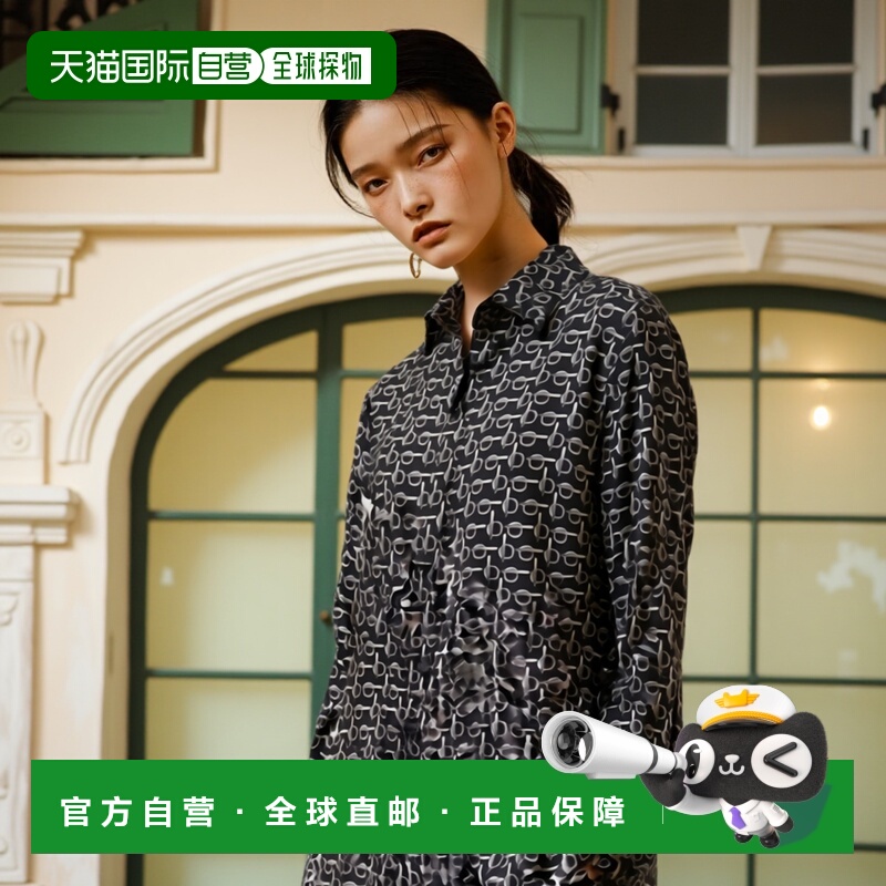 香港直邮BURBERRY 女士衬衫 8090732B9593-7 SS2024 黑色 Burberr