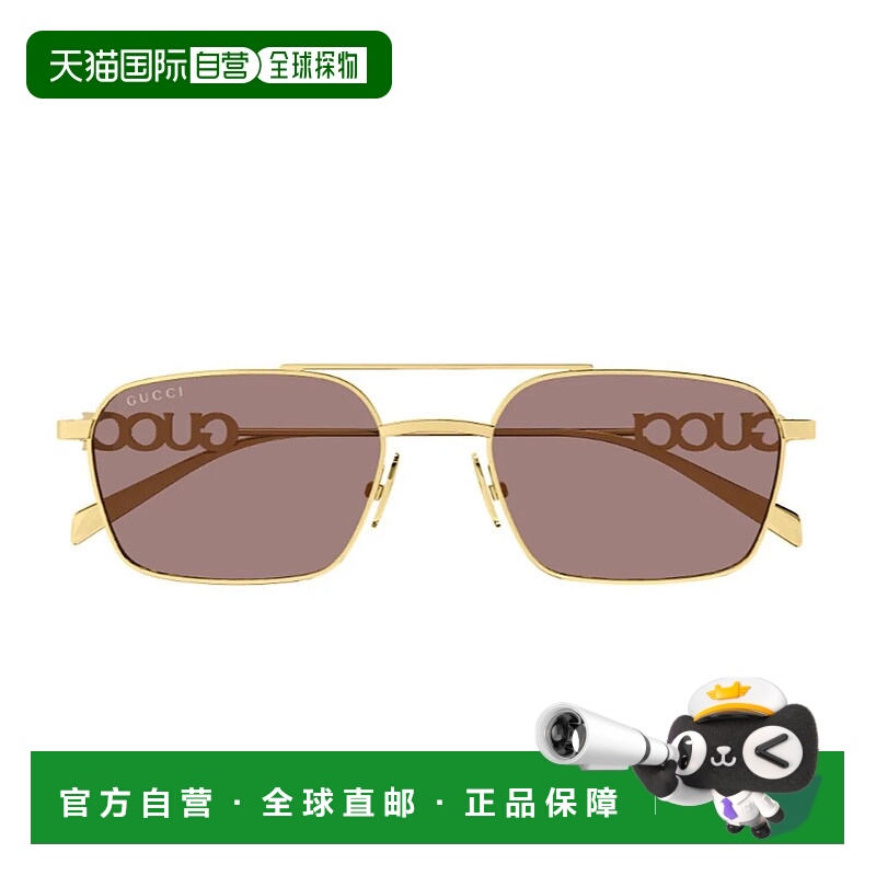 1h可退 香港直邮GUCCI 女士眼镜 18EJ58G0A16614 SS2025 金色 Guc