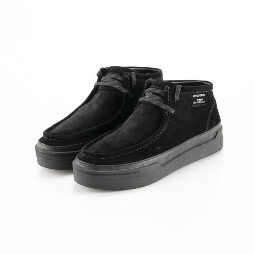 日本直邮Conqueror 鞋 征服者 男鞋 PARMA SUEDE 帕尔马麂皮 黑色