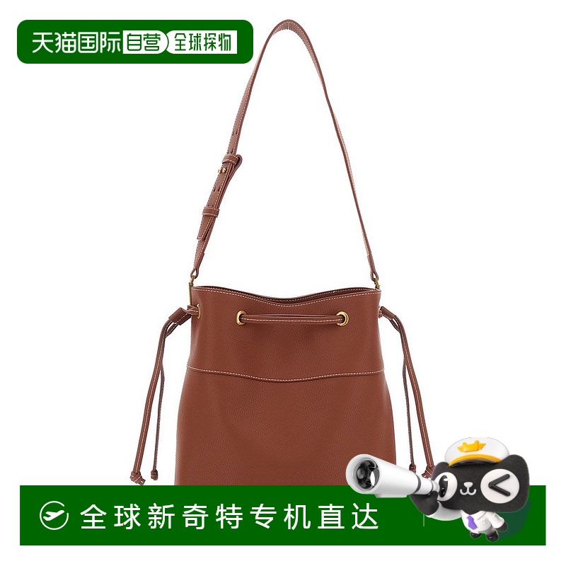 香港直邮Pinko 品高 女士 抽绳单肩包 104305A29Q牛皮