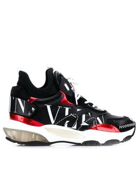 Valentino 黑红VLTN Bounce拼接休闲运动鞋 RY2S0B39KDS