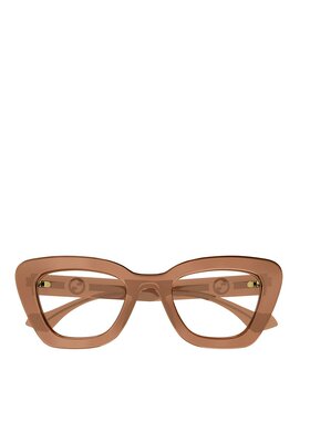 GUCCI 女士眼镜 GG1555O004 SS2024 棕色 全框平光镜