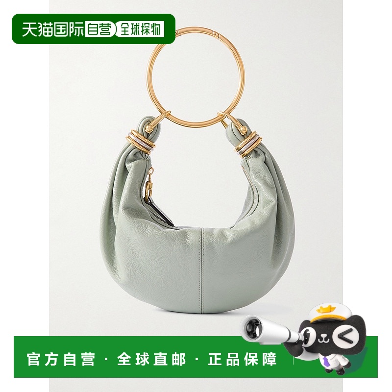 香港直邮潮奢 Chloe 蔻依 女士 单肩包 CHC24AS611N72牛角包