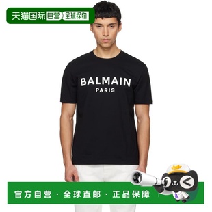男士 黑色 恤 香港直邮Balmain GH1 巴尔曼 Print 1h可退 Paris