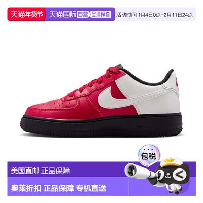 自营Nike Air Force 1 LV8 'Gym Summit Red White Black' Big Ki