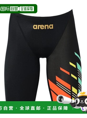 日本直邮ARENA 男士竞技游泳水裤 Aqua Advanced 黑色×蓝色 M -