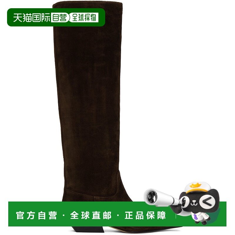 1h可退 香港直邮潮奢 KHAITE 女士 棕色 Marfa 高筒靴 F1071726