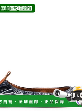 自营Lanvin Patent Leather Ballerina Flats - navy blue 美国奥