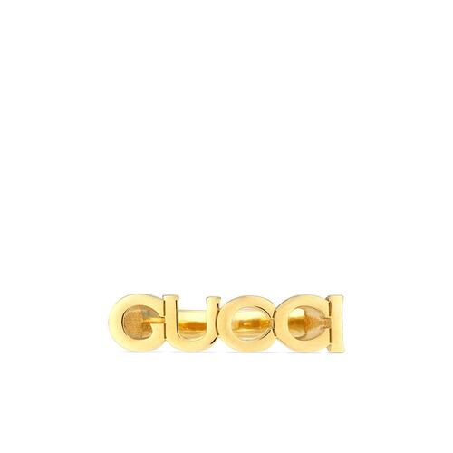 GUCCI 女士戒指 773855I46008005 AW2024 金色 徽标字母戒指