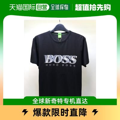 香港直发Hugo Boss雨果博斯男士T恤黑色棉质 TEE7 50311474 001