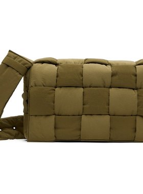 bottegaveneta葆蝶家男士绿色单肩包时尚潮流经典百搭