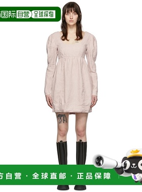 1h可退 香港直邮潮奢 GANNI 甘尼 女士 紫色 Babydoll 连衣裙 F68