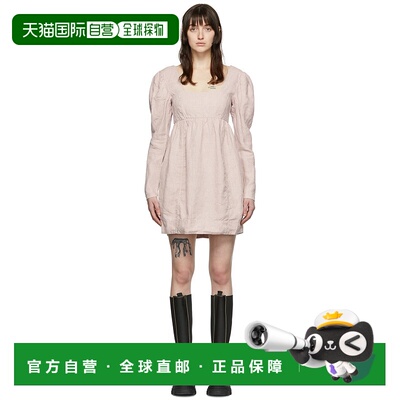 1h可退 香港直邮潮奢 GANNI 甘尼 女士 紫色 Babydoll 连衣裙 F68