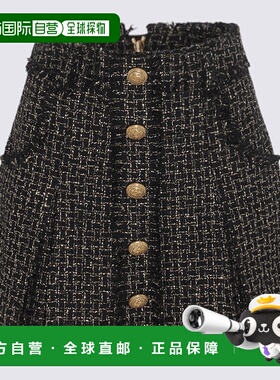 BALMAIN 女士半身裙BF1LB870VD57EADa字裙