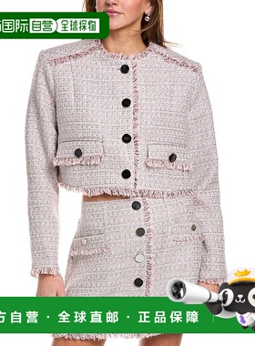 自营 TOCCIN Lainey Cropped Tweed Jacket - pink 美国奥莱直发