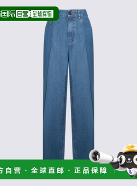 1h可退 香港直邮Miu Miu 缪缪 女士 蓝色裤子 GWP522SOOO143V