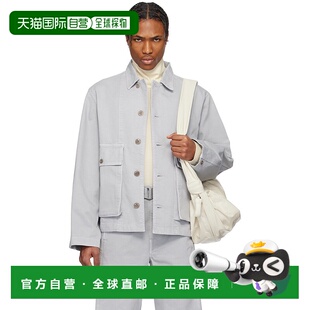 香港直邮Lemaire 牛仔夹克 男士 Boxy OW306LD1036 灰色 1h可退