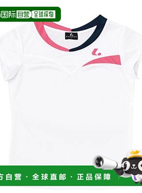 日本直邮LUCENT 女子网球比赛衬衫 无领 白色 XLH2320 短袖 法式