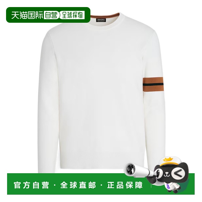 香港直邮Zegna 圆领长袖羊毛毛衣 E8M91-110针织杰尼亚