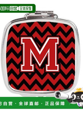 自营 Carolines Treasures CJ1047-MSCM 字母 M 雪佛龙黑色正品