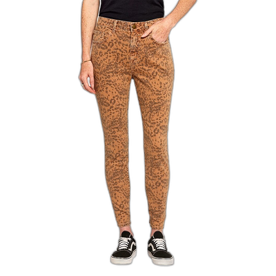 自营 current elliottCurrent/Elliott Stiletto 琥珀豹纹紧身牛