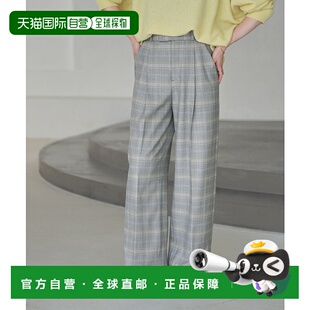 1h可退 日本直邮NOBLE 女士 格纹加绒西裤 修身美腿 250302405190