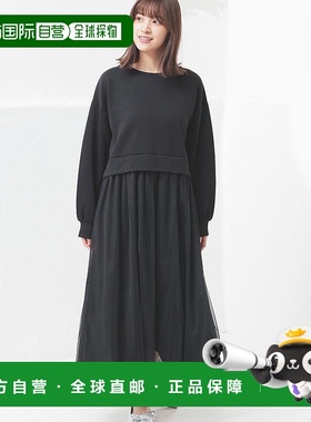 日本直邮Honeys 女士长袖带衬里绉纱连衣裙 HN6029EW006264 [连衣