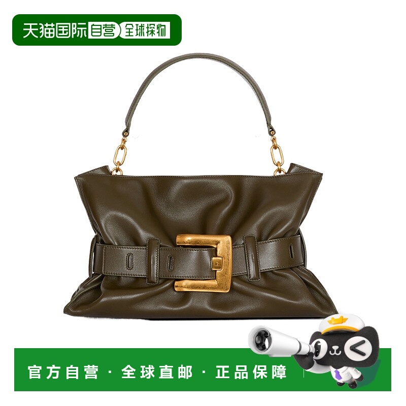 香港直邮BALMAIN 女士斜挎包 GN1KK990LSAX7DT SS2026 绿色 中号