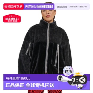运动简约百搭休闲 Ugg女士外套羊羔毛黑色短款 1h可退 美国直邮