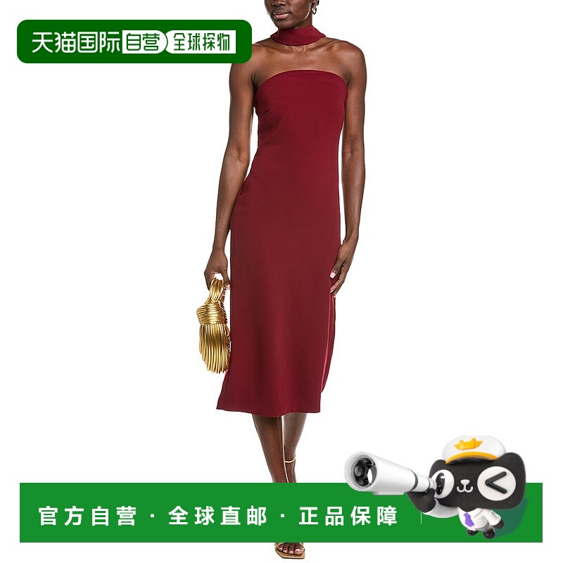 自营Endless Rose Choker Tie Midi Dress - red 美国奥莱直发