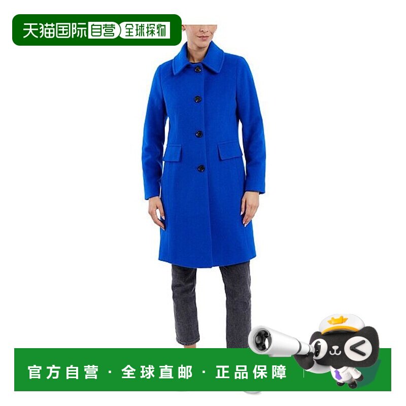1h可退 【美国直邮】Anne Klein 女士翻领纽扣前开大衣 毛呢外套,女装/女士精品,毛呢外套,淘宝优惠券,粉丝福利购,淘宝优惠卷