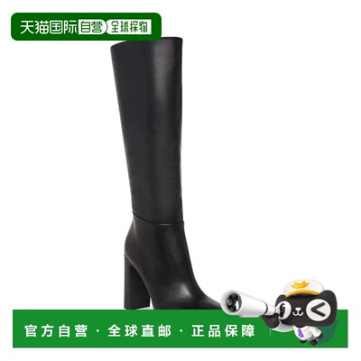 自营Steve Madden Ally Boots Women's Black Leather Knee High