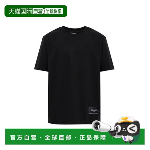 香港直邮BALMAIN 男士T恤 HH1EG000BD61EAP AW2026 黑色 短袖T恤