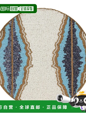自营tiramisuBlue Lagon Beaded Placemat - blue/ivory 美国奥莱
