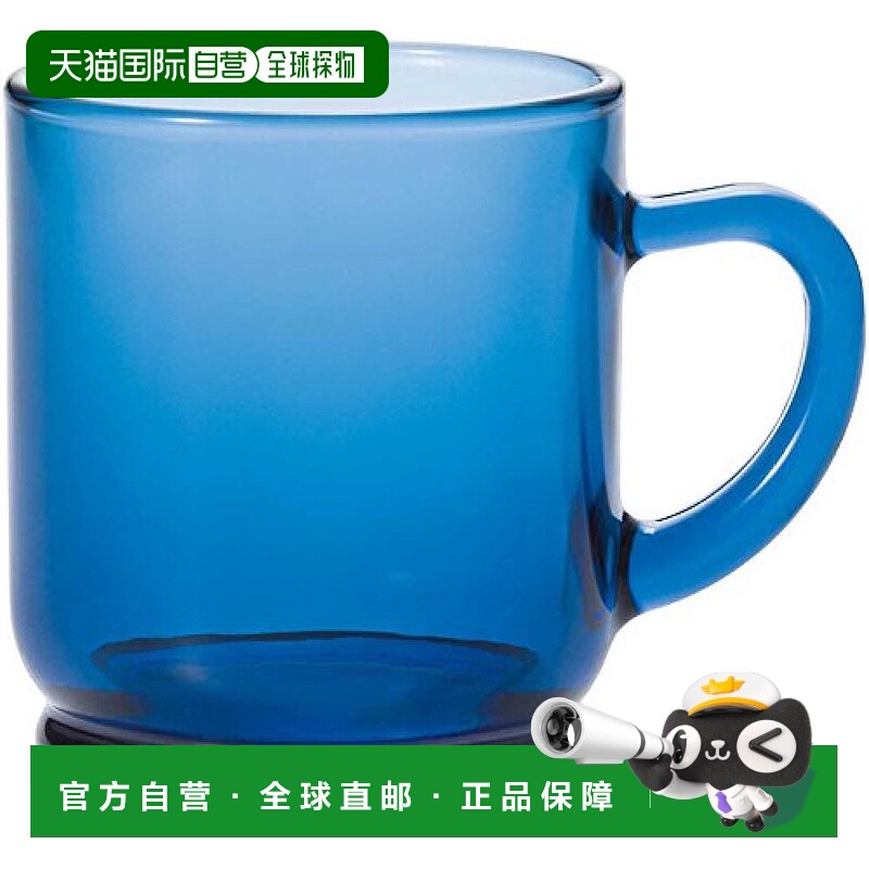 【日本直邮】ADERIA玻璃马克杯290ml蓝色日本制 F-70466