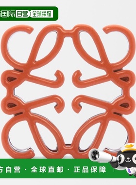 自营1h可退 欧洲直邮LOEWE/罗意威 女士橙色黄铜/珐琅挂饰新款