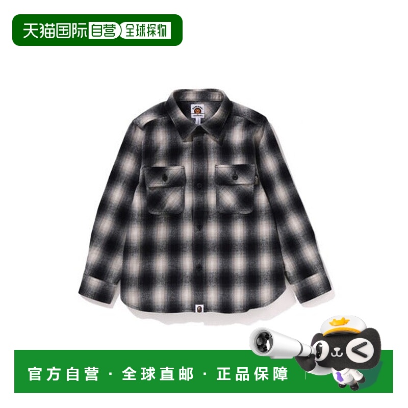 日本直邮A BATHING APE CHECK SHARK衬衫 [95371538]