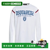 香港直邮Dsquared2 white白色 二次方 1h可退 男士 T恤 舒适时尚