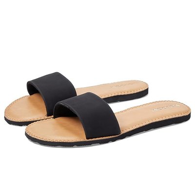 潮奢 volcom 钻石 女士 简约凉拖凉鞋 black黑色 舒适时尚