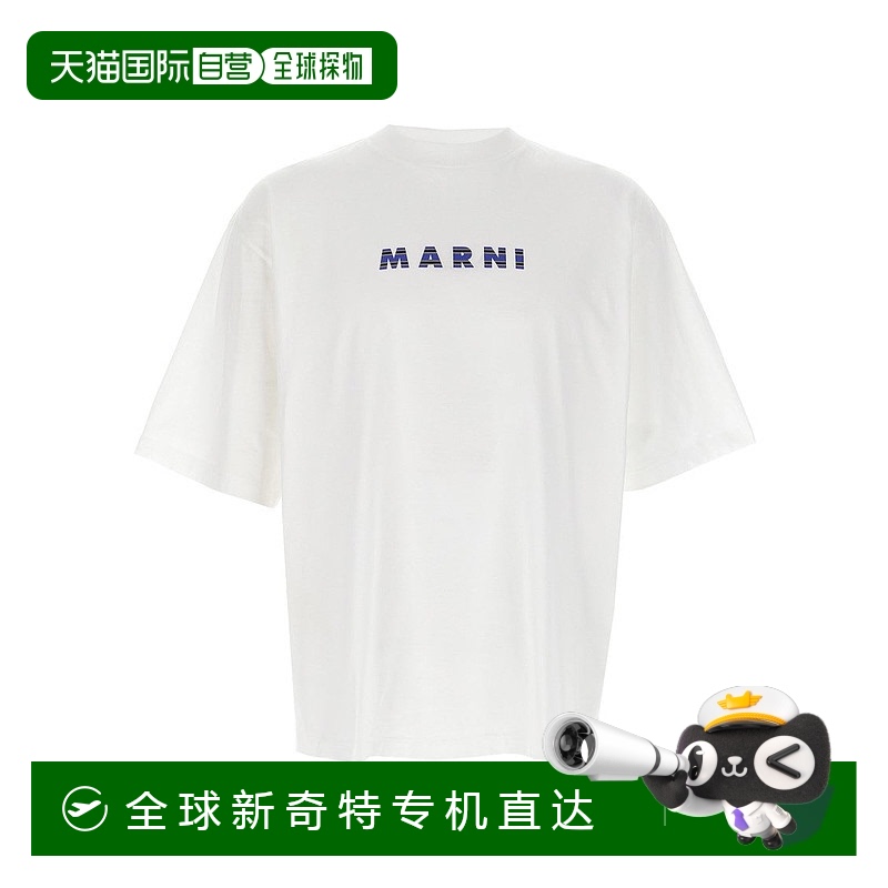 自营 marni醒目标志印花棉质马尼T恤-白色 【美国奥莱】直发