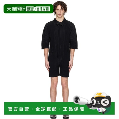 1h可退 香港直邮潮奢 Homme Plisse Issey Miyake 男士 黑色 Plea