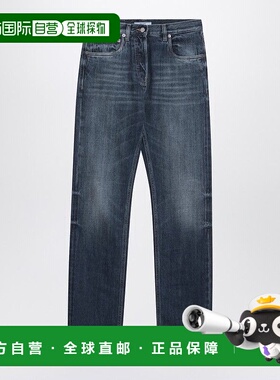 1h可退 香港直邮Prada 普拉达 女士 WASHED-OUT 蓝色牛仔裤 GFP53