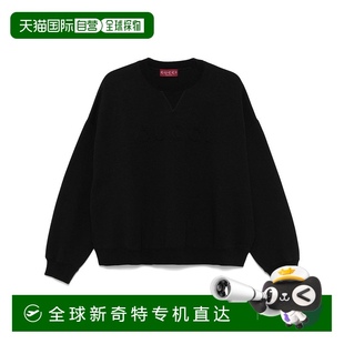 AW2024 1h可退 802787XJGYX1000 香港直邮GUCCI 黑 女士针织毛衣