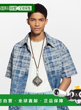 自营1h可退 欧洲直邮LV路易威登 Pods男士卡其绿帆布老花图案挂饰