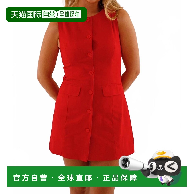 自营le lisSleeveless Blazer Mini Dress In Red - red 美国奥莱