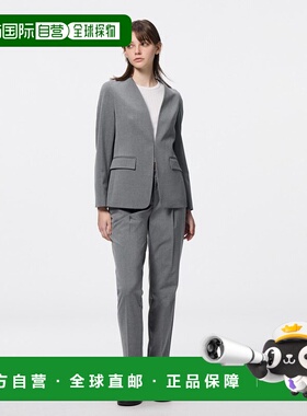 日潮跑腿GU极优 可水洗锥形裤Z+EC长73.0cm 06 GRAY WOMEN XS 356