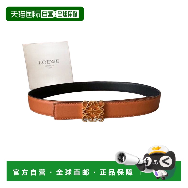 1h可退 欧洲直邮LOEWE罗意威牛皮革Anagram腰带E821Z26X03新款